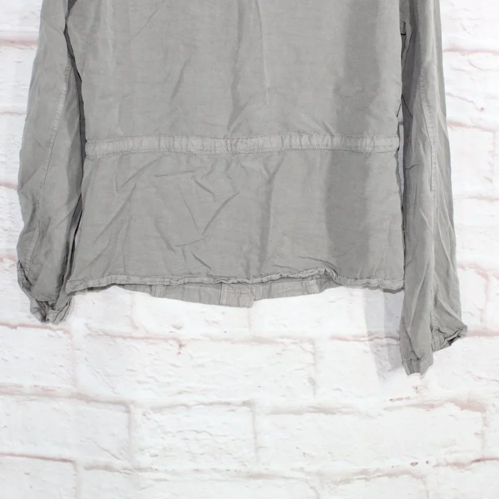 Sanctuary Gray 100% Lyocell Snap Button Front Pockets Jacket Size L - Picture 8 of 9